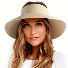 Wide Brim UV Protection Straw Sun Hat Foldable