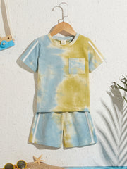 Boys Tie Dye T-shirt & Shorts Set for Summer