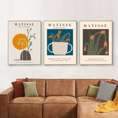 3pcs Modern Minimalist Matisse Art Print Abstract Geometric Canvas Painting