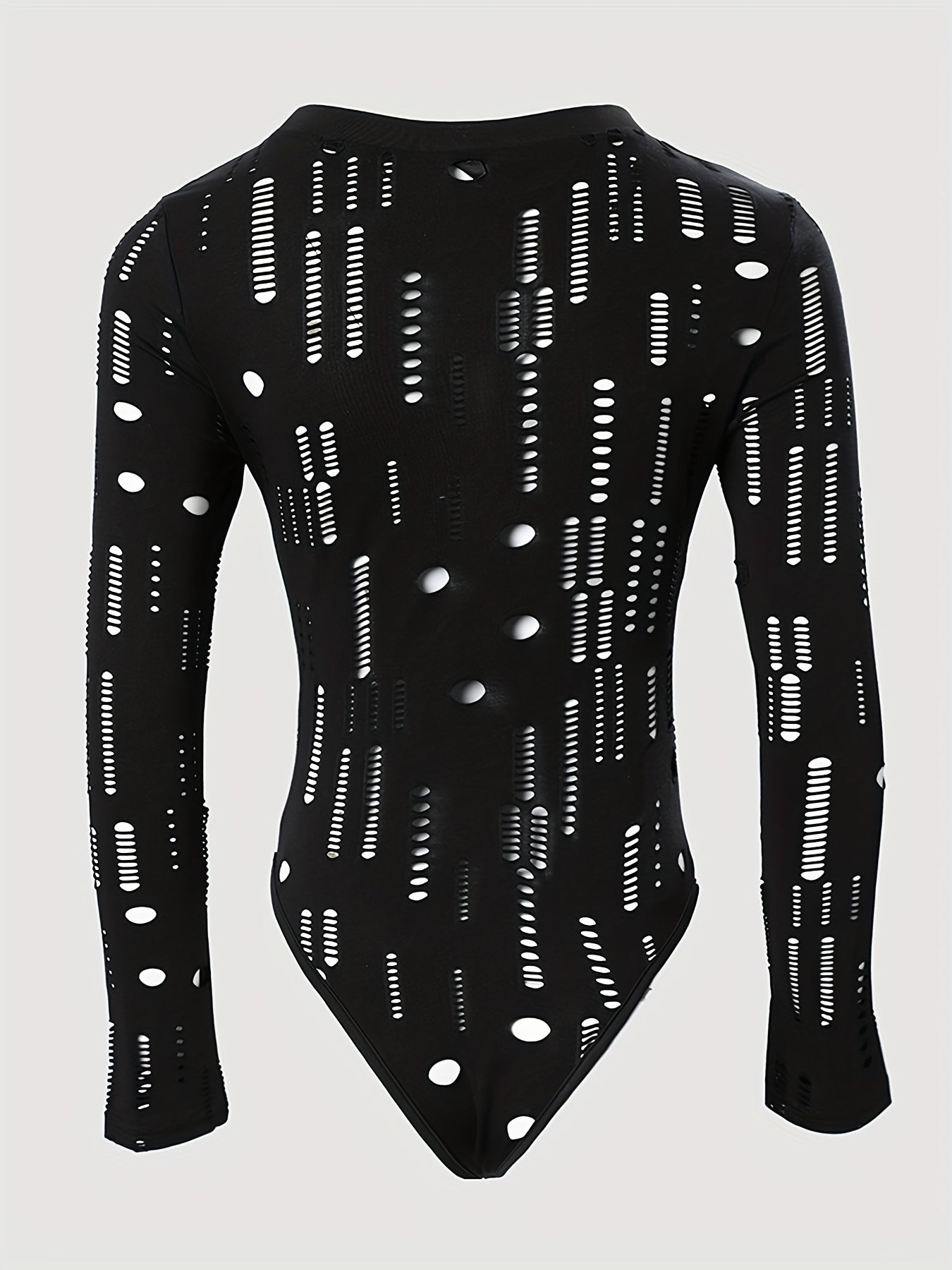 Sexy Cut Out Slim Bodysuit with Long Sleeves