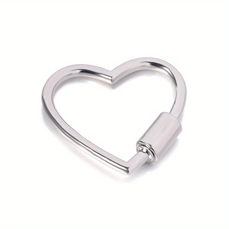 Heart Shape Screw Buckle Alloy Bracelet DIY Backpack Key Ring
