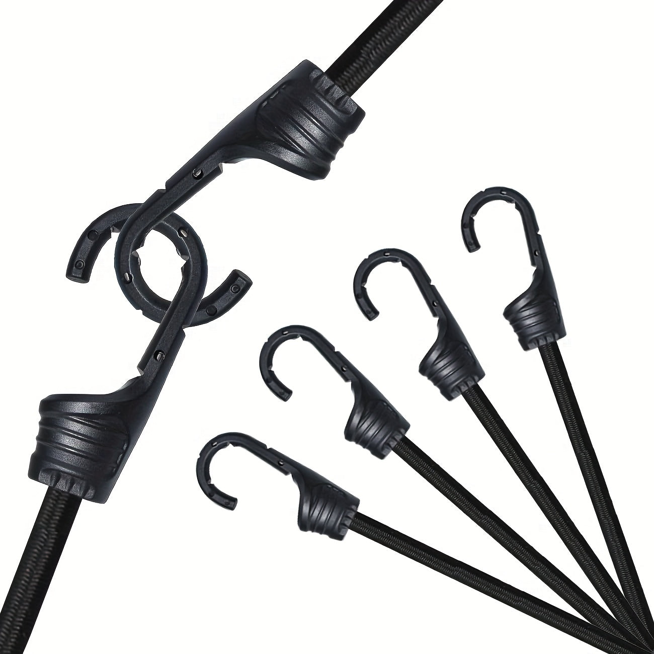 4pc Bungee Cords Hooks Elastic Rope Straps Camping Bike Luggage