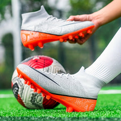 Men's Striped AG Cleat Soccer Shoes - Anti Skid & Breathable