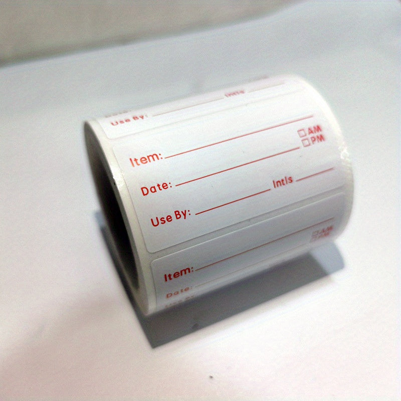 500pcs 25X50MM Date Roll Adhesive Label Stickers - Removable & Clean