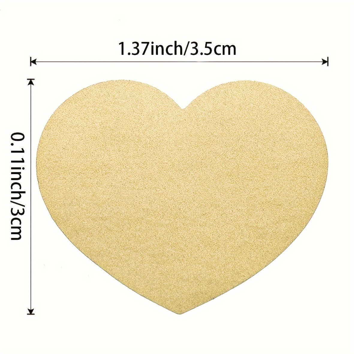 300pcs Heart Scratch Sticker Love Shape Label Birthday & Party Seal Sticker