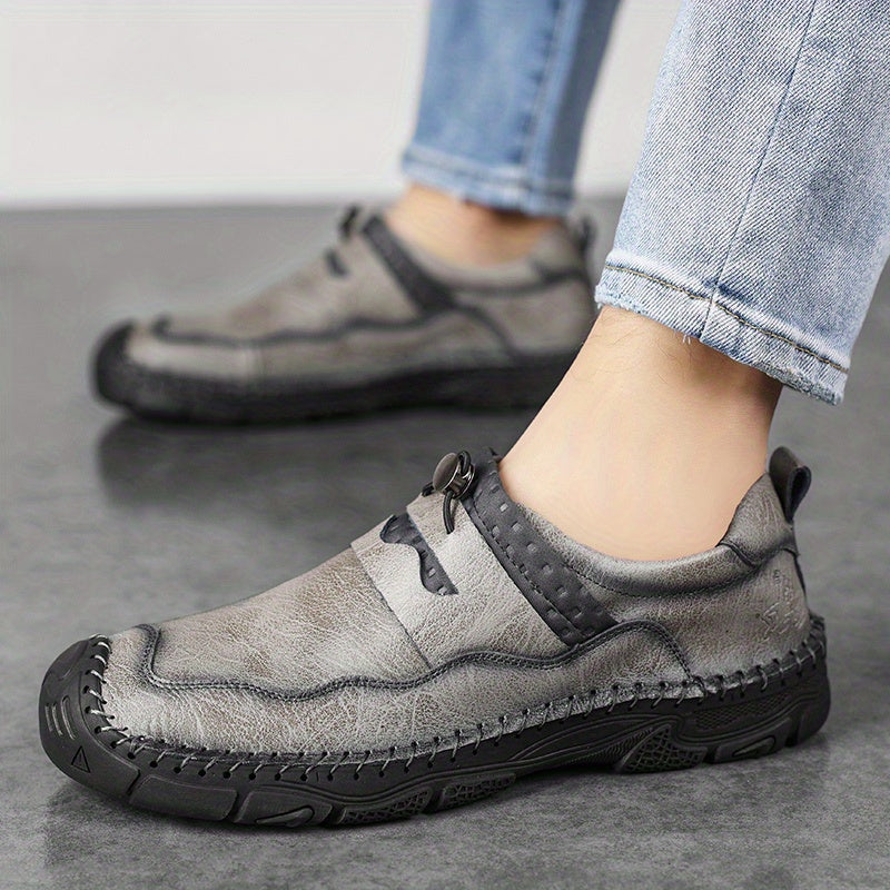 Men's Leather Loafer Shoes Lightweight Business Office Non Slip Shoes