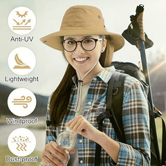 2pcs Wide Brim Sun Hat UV Protection Fishing Hat With Neck Cover