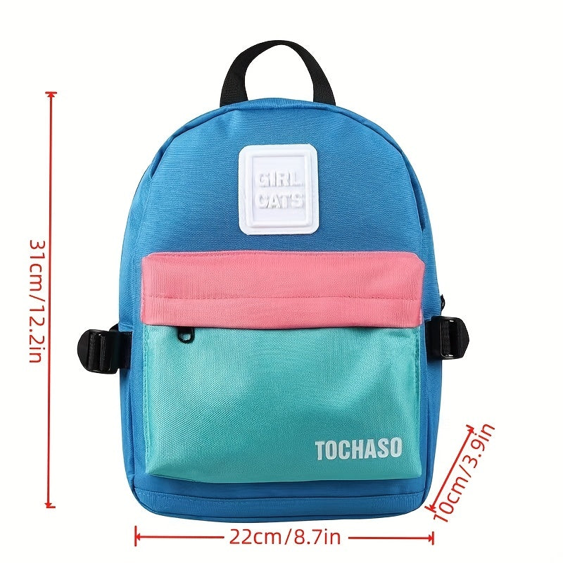 Kids Contrast Backpack Outdoor Small Backpack