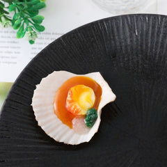 2pcs PVC Garlic Butter Steamed Mussels Realistic Decor