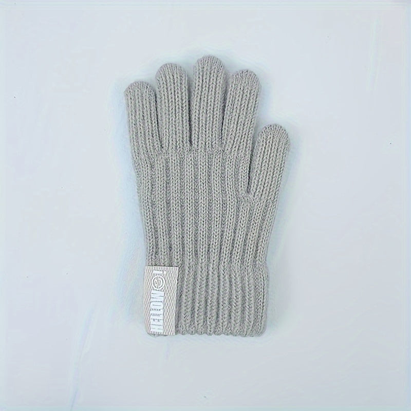Kids' Warm Knitted Gloves for Winter Weather