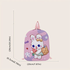 Kids 3D Cartoon Rabbit Backpack Boys Girls Kindergarten Schoolbag