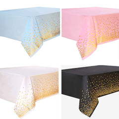 Bronzing Tablecloth Pink Dot Birthday Wedding Gathering Disposable Pe Tablecloth