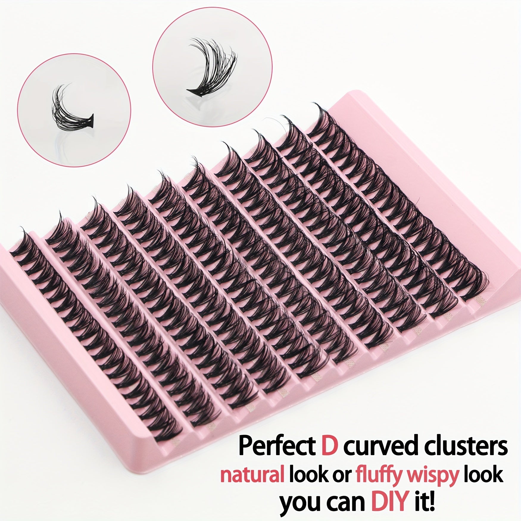DIY Lash Extension Kit 200pcs Individual Lashes Cluster D Curling
