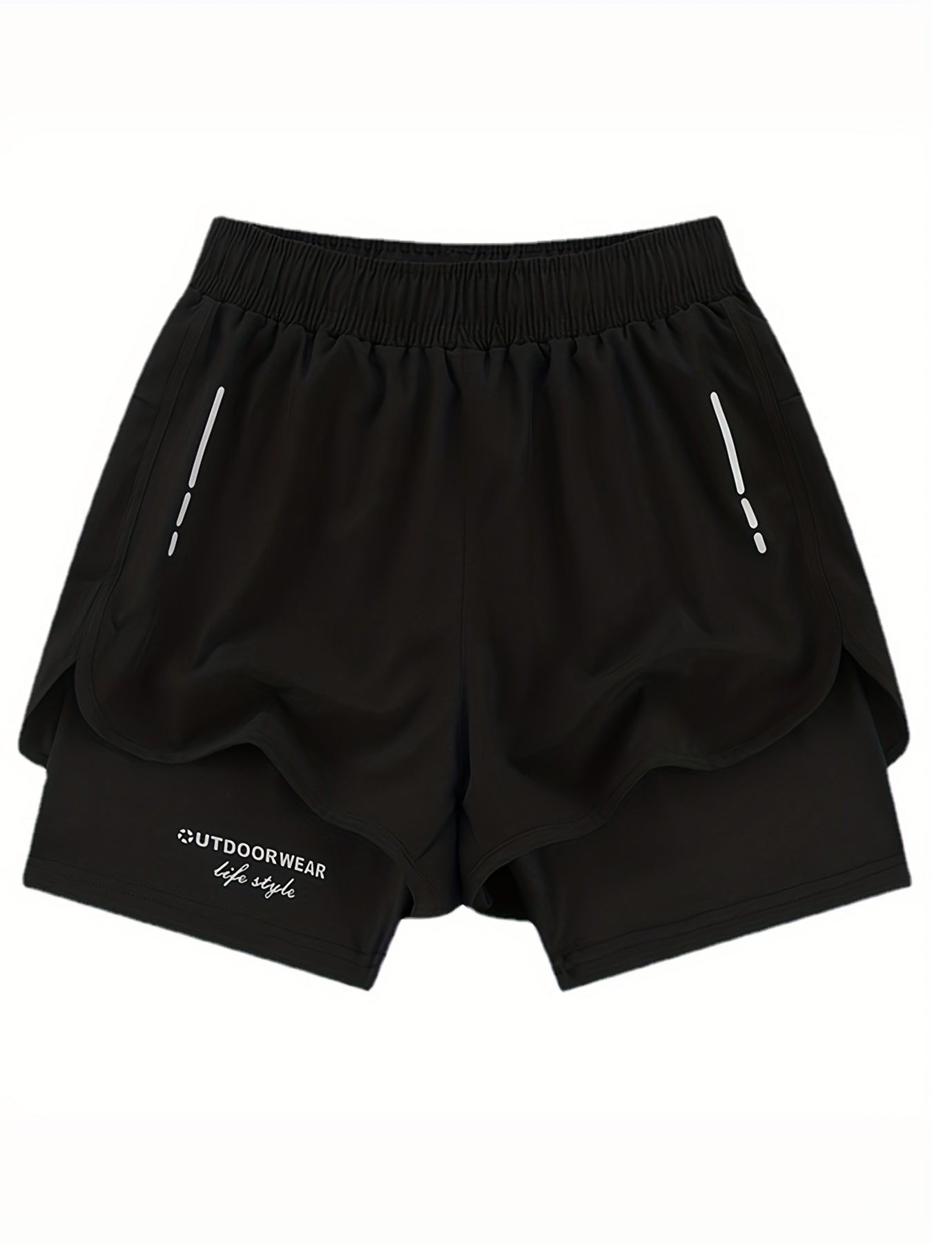 Men's Double Layer Elastic Quick Dry Shorts