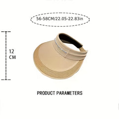 Casual Adjustable Visor Hat Wide Brim UV Protection Sun Hats for Women