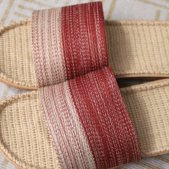 Women's Ombre Home Linen Slides Open Toe Ultra Light Shoes