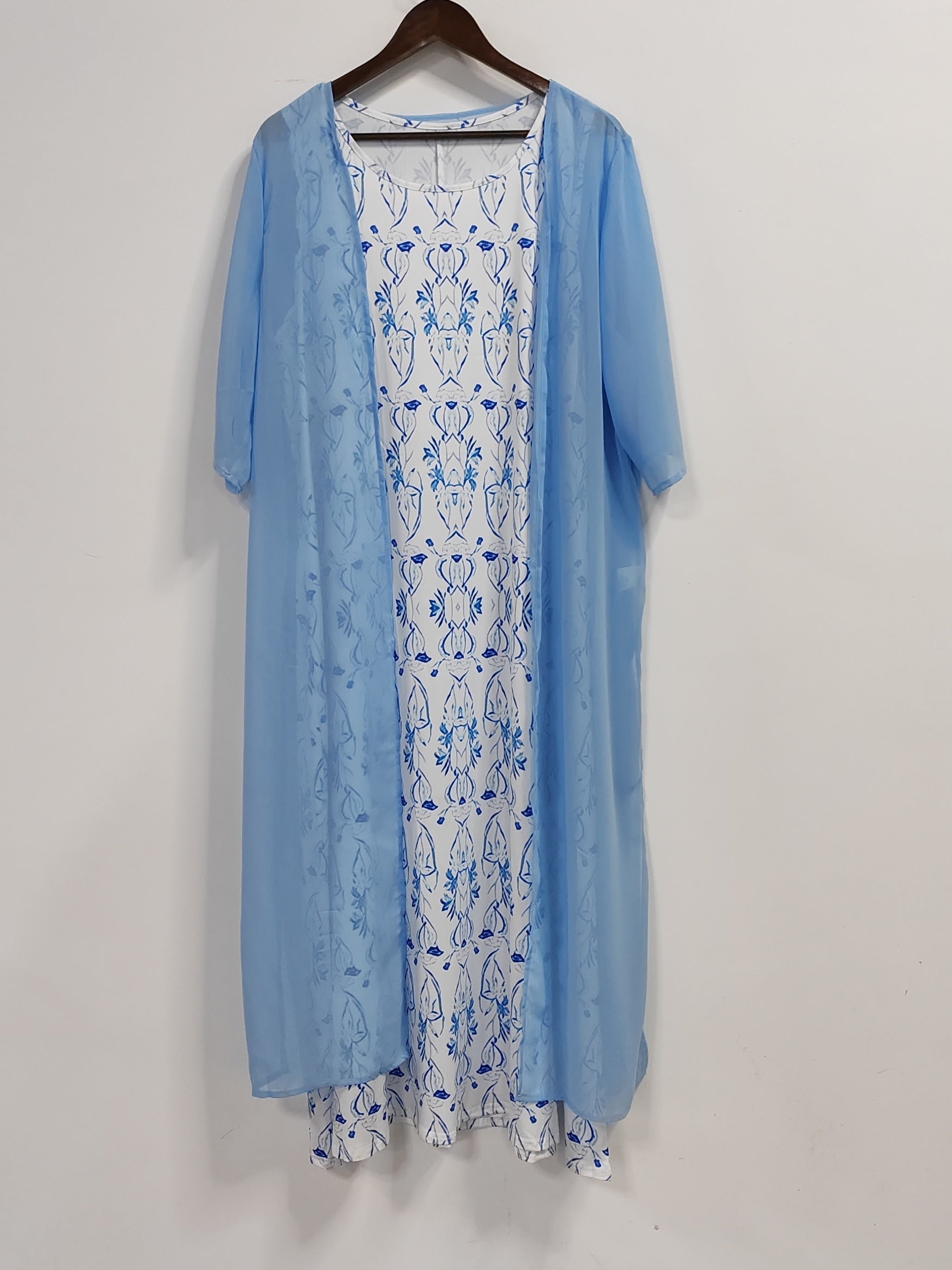 Women's Plus Tank Dress & Cover Up Set