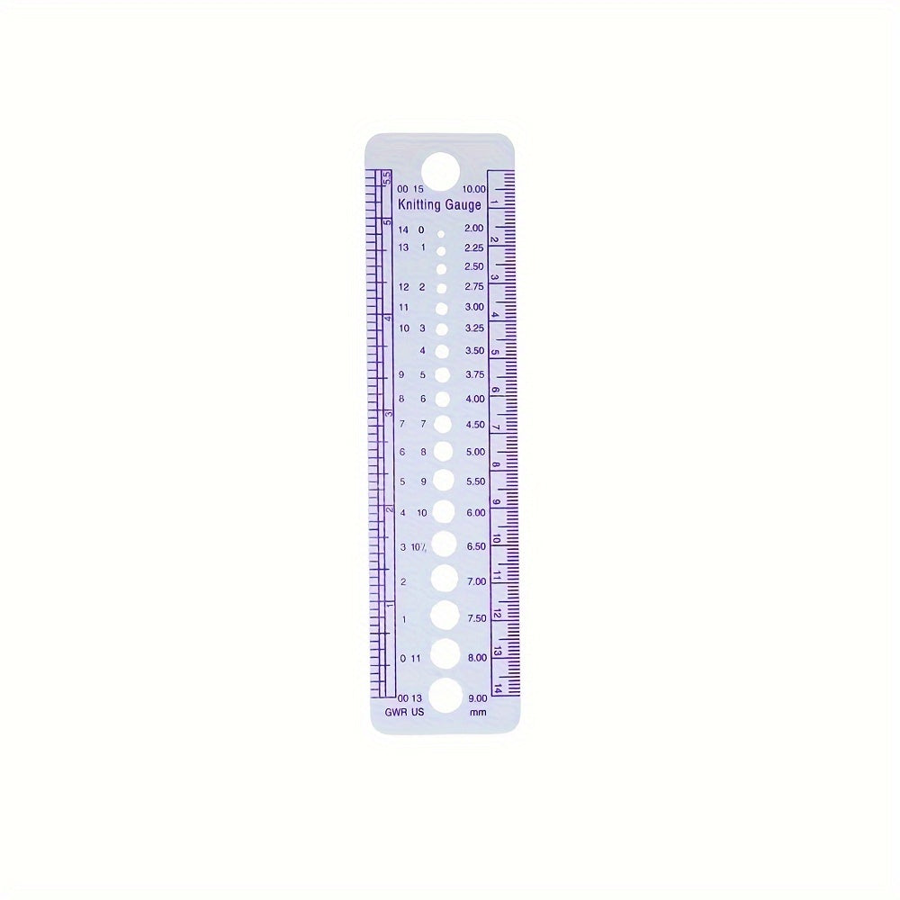 Plastic Knitting Gauge Circle Geometric Ruler Student Sewing Measure Tool