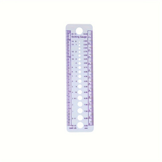 Plastic Knitting Gauge Circle Geometric Ruler Student Sewing Measure Tool