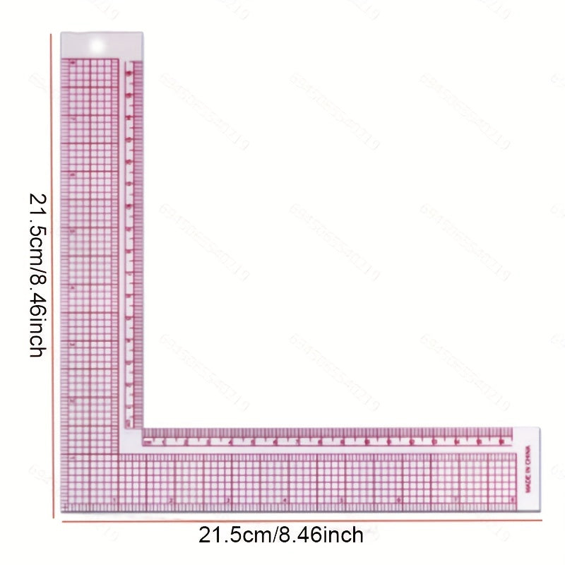 Plastic L Square Ruler Curve Sewing Measure Tailor Craft Tool