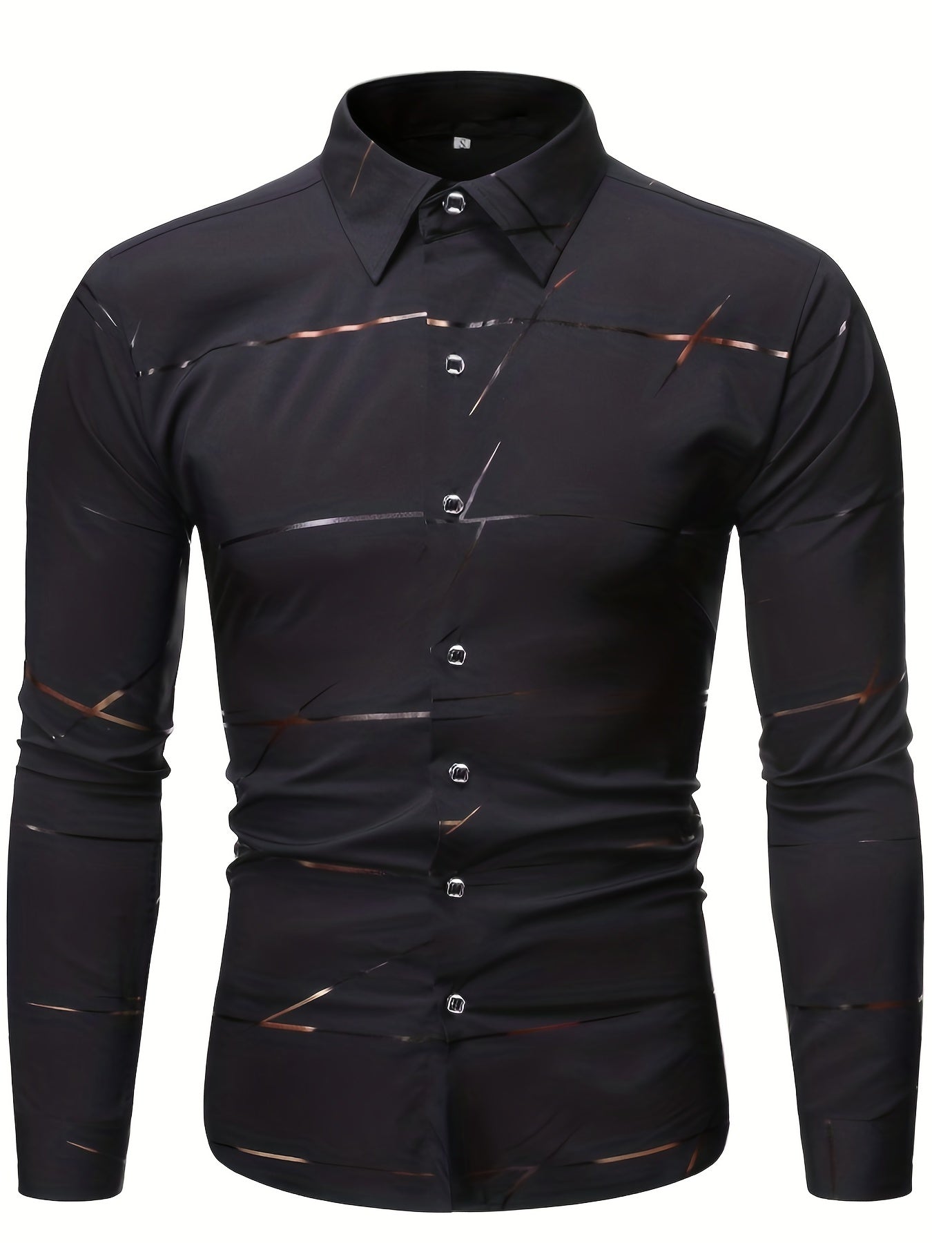 Stylish Pattern Men's Casual Long Sleeve Shirt - Summer Fashion