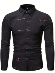 Stylish Pattern Men's Casual Long Sleeve Shirt - Summer Fashion