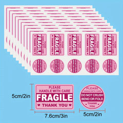 100pc Treat With Caution Stickers Easy Loss Items