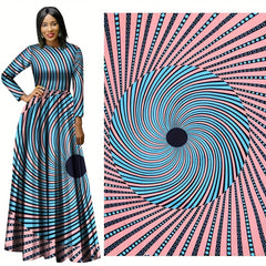 5 49meter Polyester Batik Printed Cloth African Clothing Women's Dress Fabric