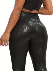 Leopard Print Butt Lifting Yoga Leggings High Waist Fitness Sports Pants