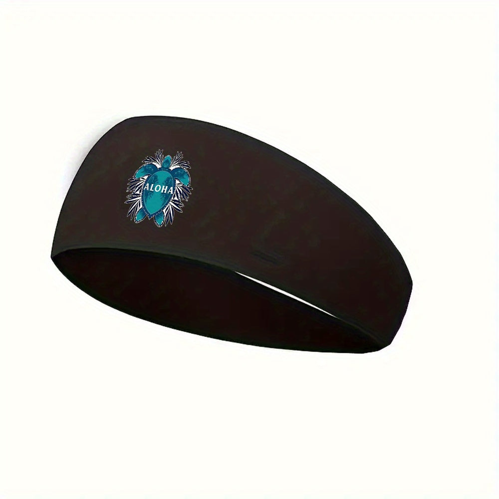 Men's Sport Headband with Logo, Moisture Wicking Fabric for Gym Running