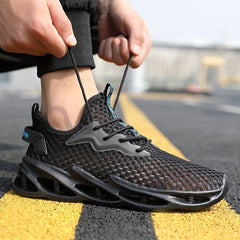 Men's Lace Up Mesh Sneakers Outdoor Walking Shoes