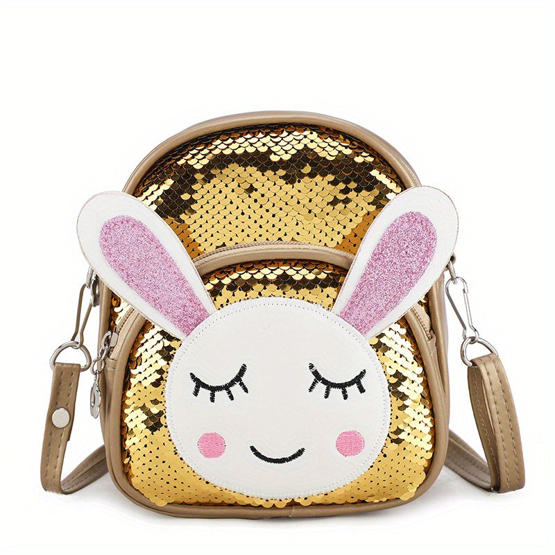 Kids Rabbit Backpack Sequin Shoulder Bag