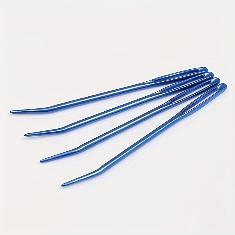 8pcs Colorful Big Eye Yarn Needle Steel Curved Tapestry Needle