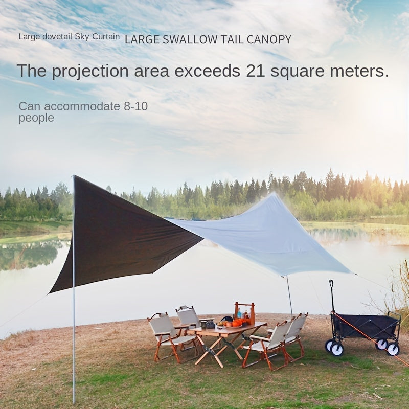 Waterproof Outdoor Vinyl Canopy Camping Tent Awning Sun Shelter