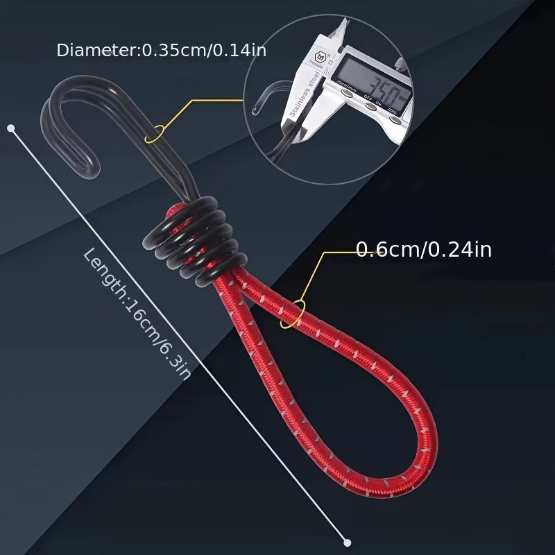 1pc Tent Elastic Rope Bungee Cord Hooks for Camping Boats Luggage