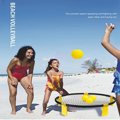 Outdoor PVC Beach Volleyball Games With Carrying Bag Roundnet Game Set