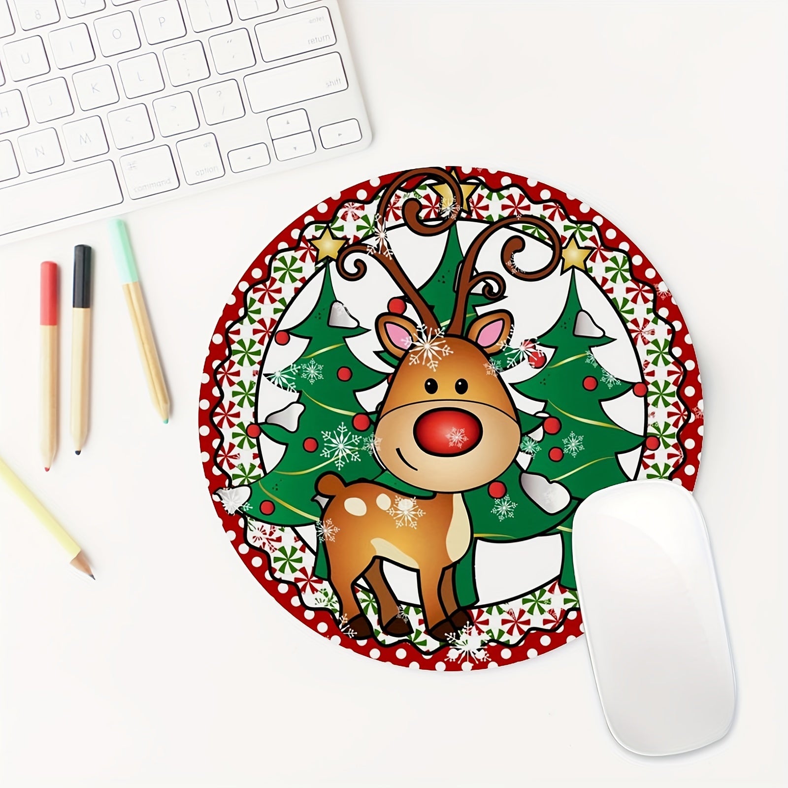 Christmas Gaming Mouse Pad Non Slip Rubber Base Waterproof for Computer Laptop