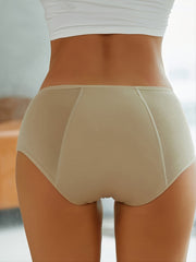 5pcs High Waist Period Panties Full Cover Anti Leak Women's Lingerie