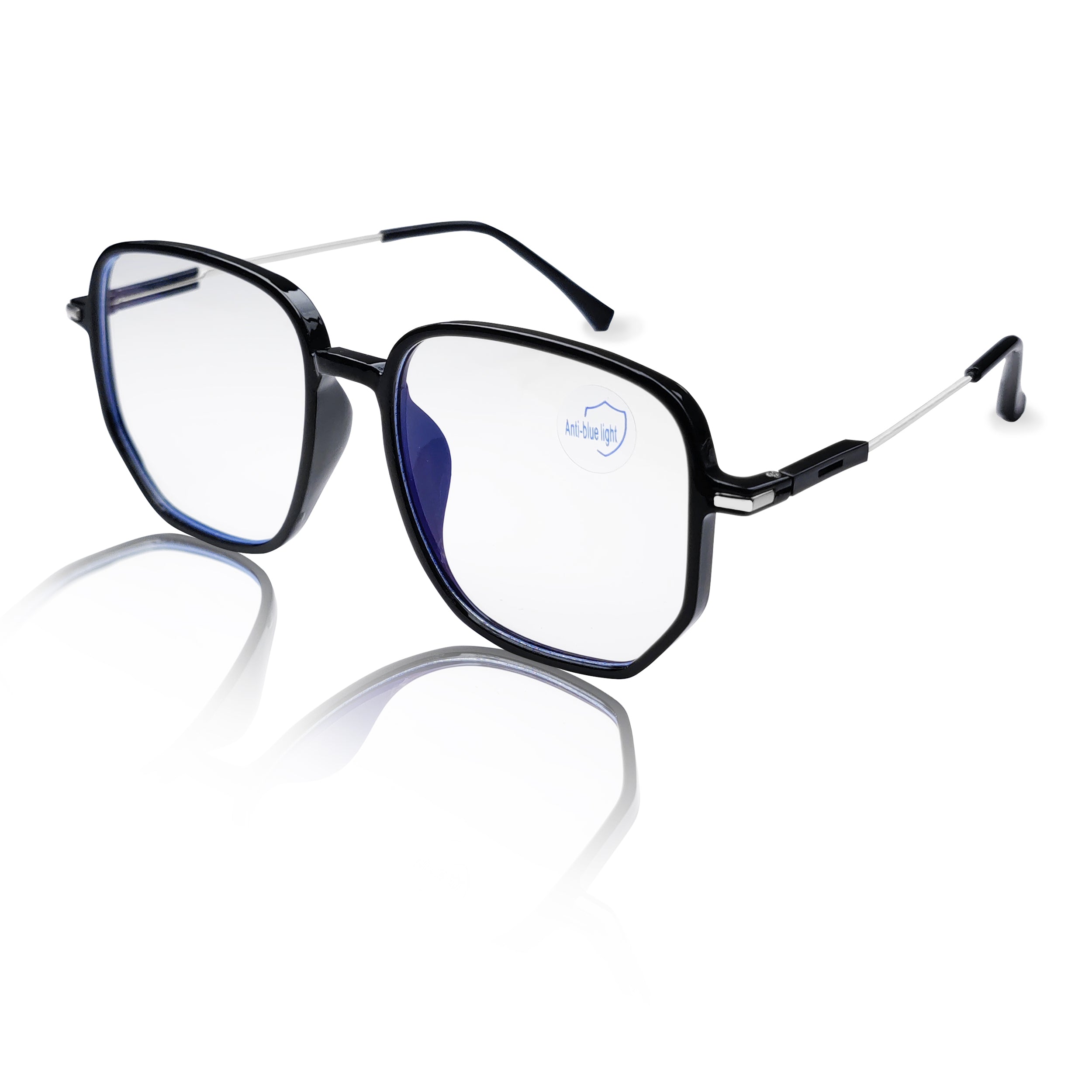 Square Anti Light Glasses Metal Frame