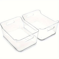 Plastic Clear Storage Box with Handle Durable Household Debris Container