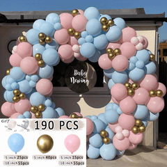 190pcs Maca Pink Balloon Garland Set for Magical Moments