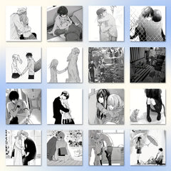 48pcs Couple Anime PVC Stickers Pack Waterproof for Laptop Bike Notebook
