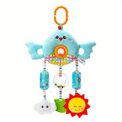 Bear Hanging Rattle Toy Stroller Toys Animal Rattle Toy With Wind Bell Teether