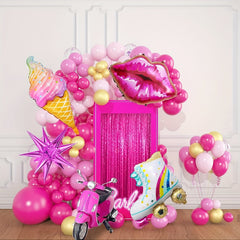 Pink Princess Party Balloons Girls Birthday Party Balloon Arch