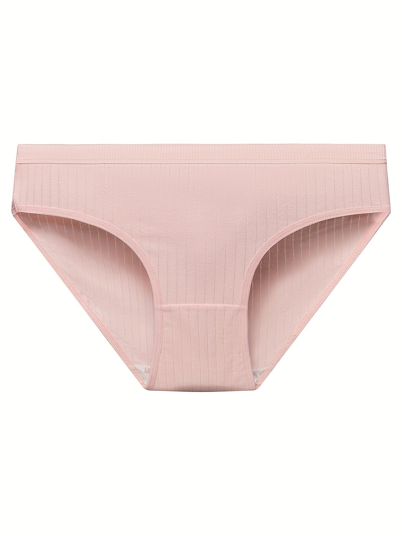 6 Pack Women's Plus Size Ribbed Mid Waisted Comfort Soft Briefs Set