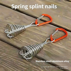 2pcs Stainless Steel Camping Deck Nails Tent Pegs