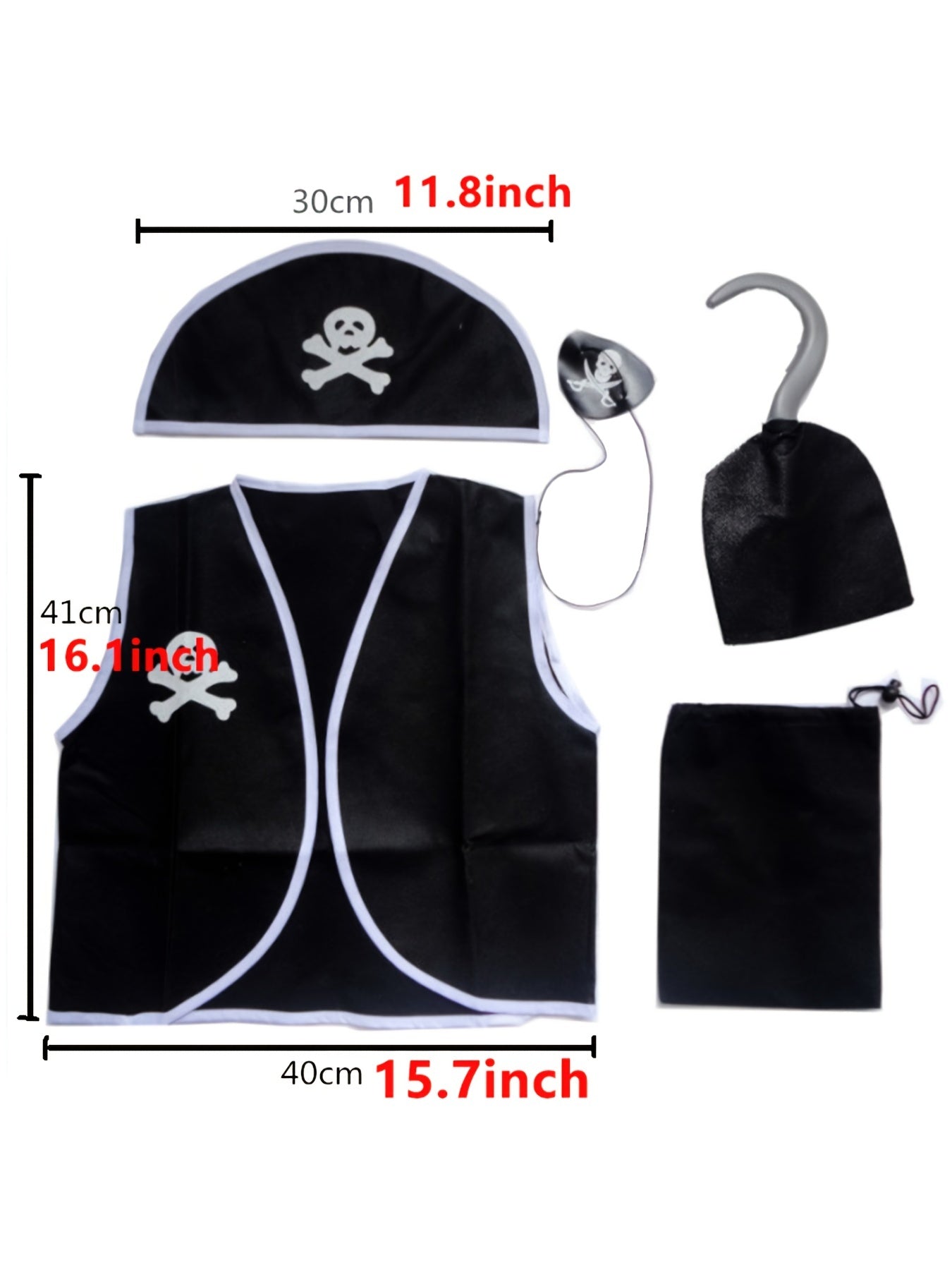 Boy's Pirate Costume Set for Halloween Party Performance