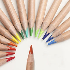 36 Colored Pencils Oily Soluble Raw Wood Lead Art Painting Supplies