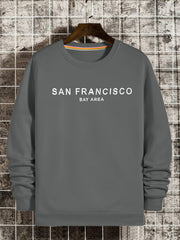 San Francisco Print Sweatshirt Men's Casual Graphic Crew Neck Pullover