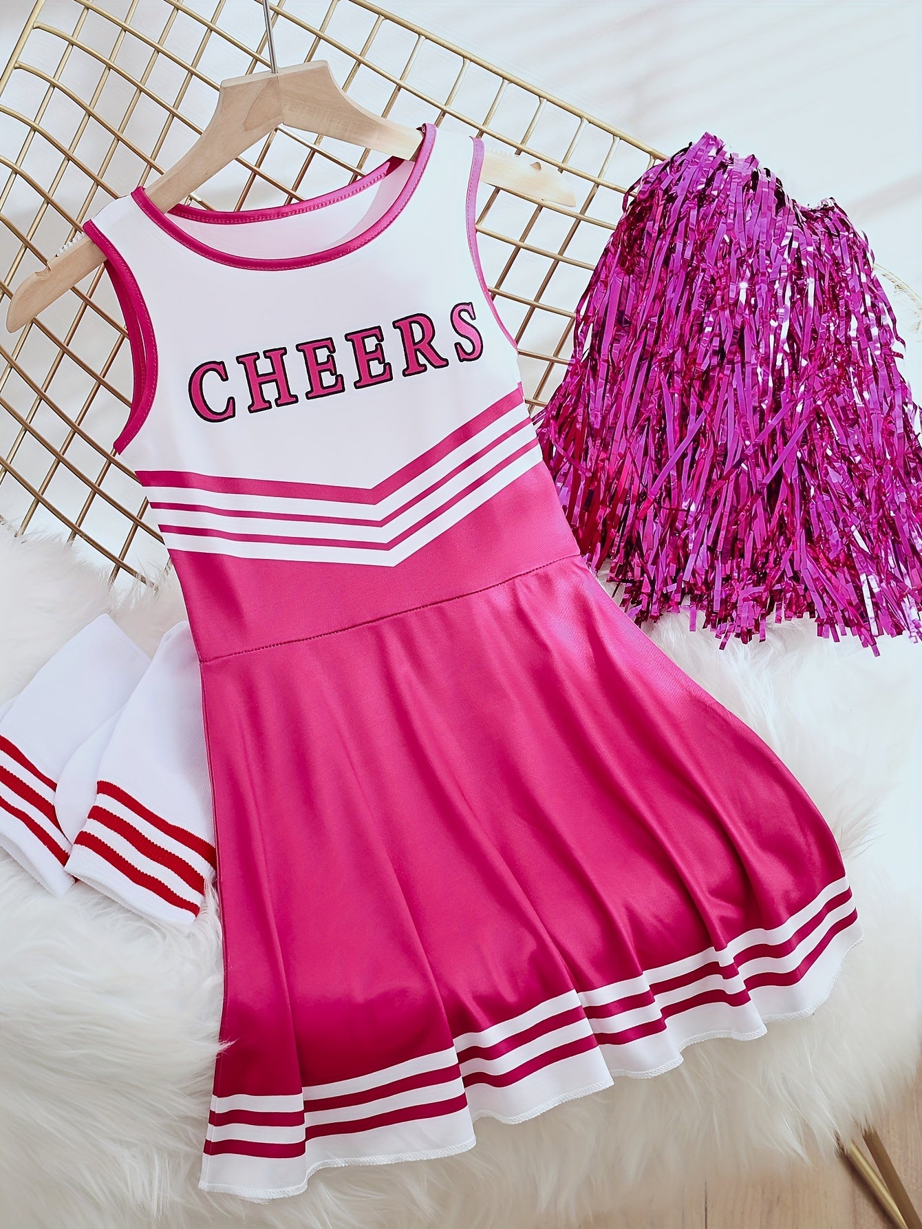 Kids Cheerleading Performance Dress in Multiple Colors